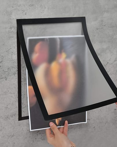 7pcs A4 Magnetic Self-Adhesive Photo Frames ?C Portable Wall-Mounted Plastic Photo and Document Display Frames, Suitable for Photos, Magnetic Whiteboards, Minimalist Decor ?C Magnetic Photo Frames and Folders, No Screwsu002FInstallation Required