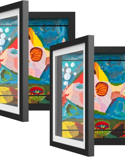2u002F4 Pack Kids Artwork Frames Changeable, 8.5x11in Kids Art Frames Front Opening, Children Art Projects Kids Art Frames Picture Frames For Kids Drawing, Crafts And Photos, Holds 100+pcs for Christmas and Halloween